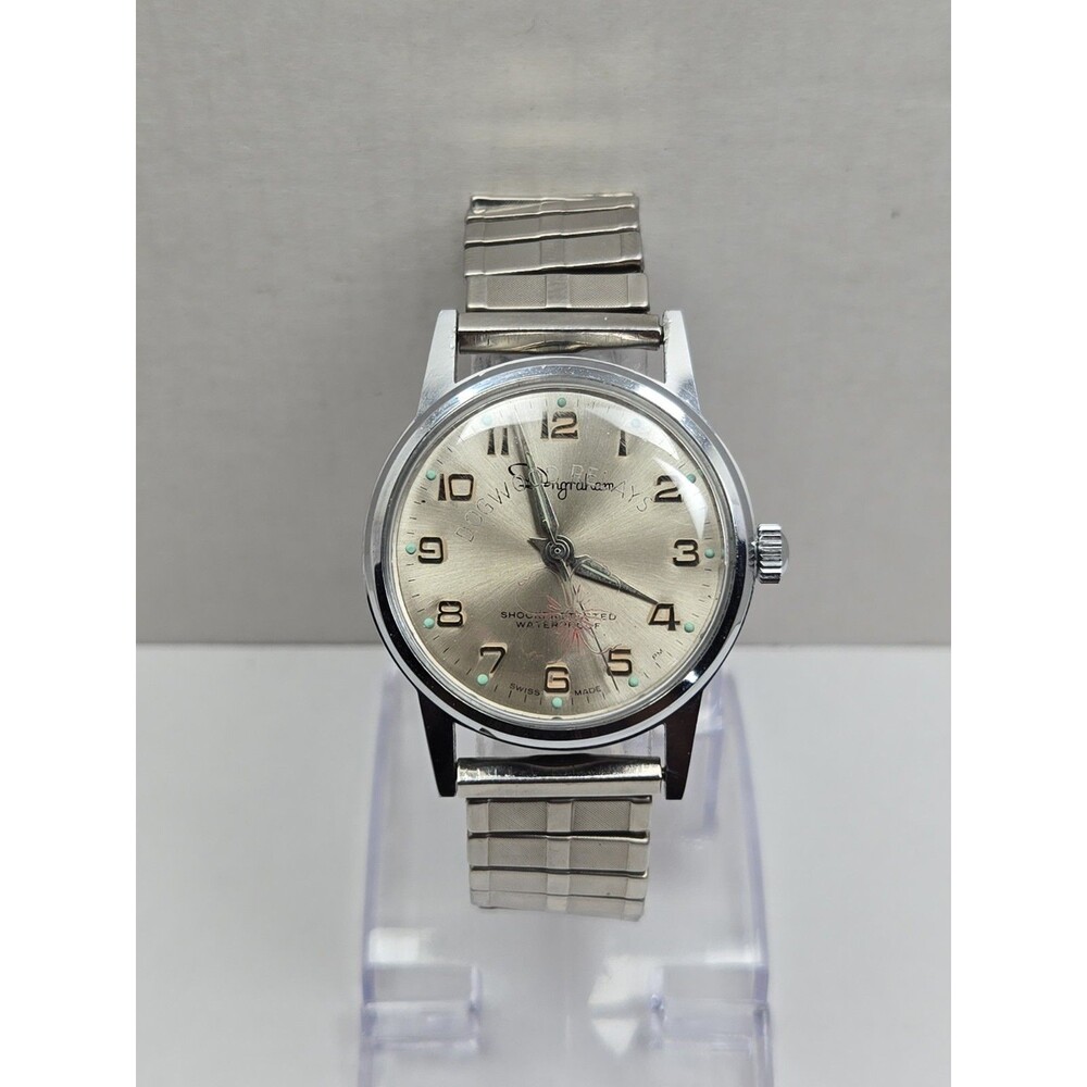 Vintage Ingraham Dogwood Relays 1967 Shot Put Swiss Manual Wind Award Watch Mens